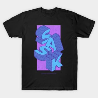 Cubist Sask A Vision in Blue and Purple T-Shirt